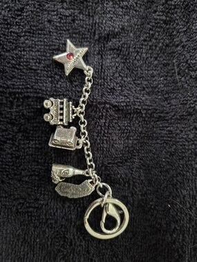 BRIGHTON California Charm Dangle Keychain - Silver